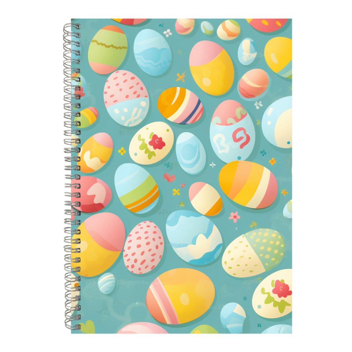 Blue A4 Notebook Spiral and Lined with Easter Graphic Notepad Present ...