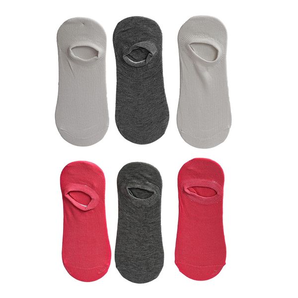 Pink Color Oriented Low Cut Comfortable Ankle Socks - 6 Pairs