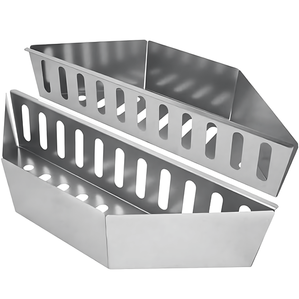 BBQ Indirect Heat Divider Stainless Charcoal Baske braai accessories - 2Pcs