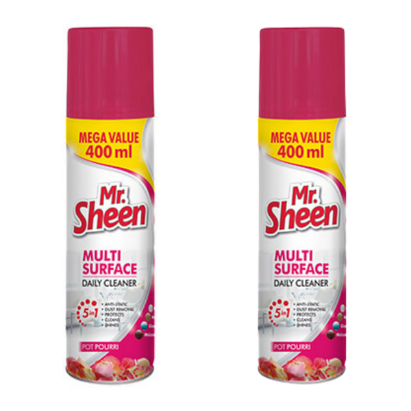 Mr Sheen Pot Pourri Multi-Surface Daily Cleaner 400ml x 2