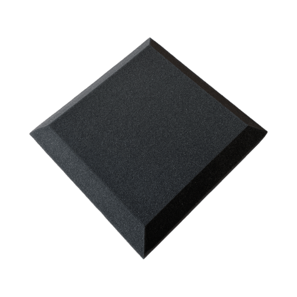 Beveled Acoustic Foam Sound Panels - 30cmX30cm - Black