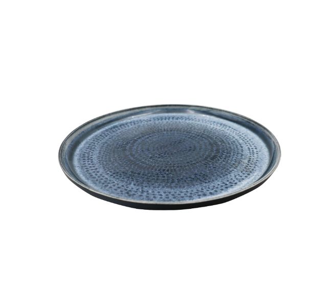 Ceramic Dinner Plate 27cm Dotted Blue - Set of 4