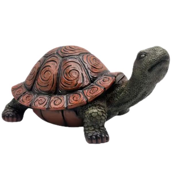 Decor Resin Turtle Statue - Realistic Waterproof Tortoise Ornament (27cm)