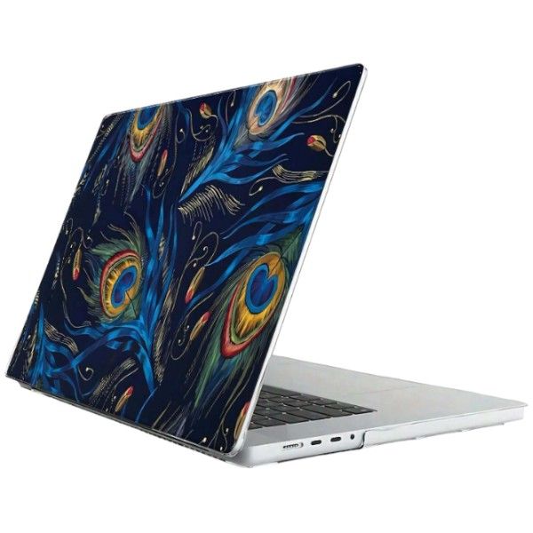 Peacock Feather Printed Decorative Case For MacBook Air 13.3 M1 - Blue