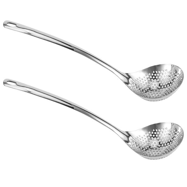 Stainless Steel Hot Pot Strainer Spoon - 2 Pieces