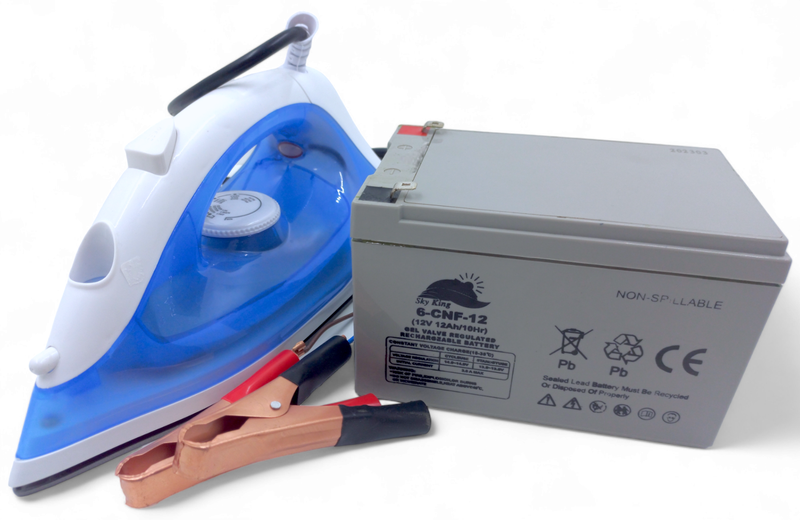 DC Iron &amp; Battery Combo :SkyKing12V12AH Battery +DC dry Iron