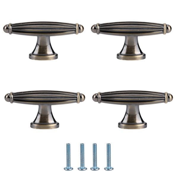 4-Piece Zinc Alloy Handles for Kitchen Cupboards and Drawers