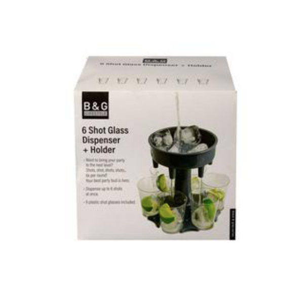 B&amp;G Homeware- Grey Shot Glass Dispenser