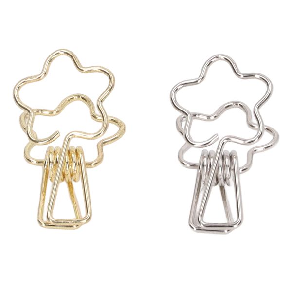 Flower Metal Binder Clips Compatible with Office