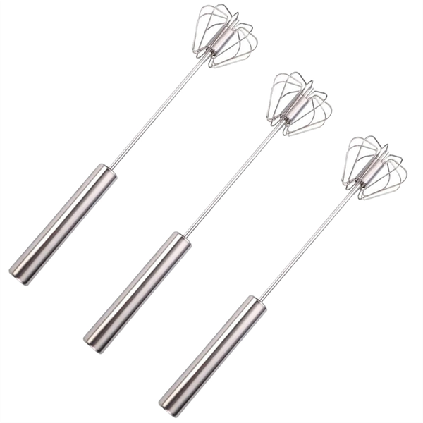 Stainless Steel Semi-Automatic Whisk, New Stainless Steel Egg Whisk Hand Pu