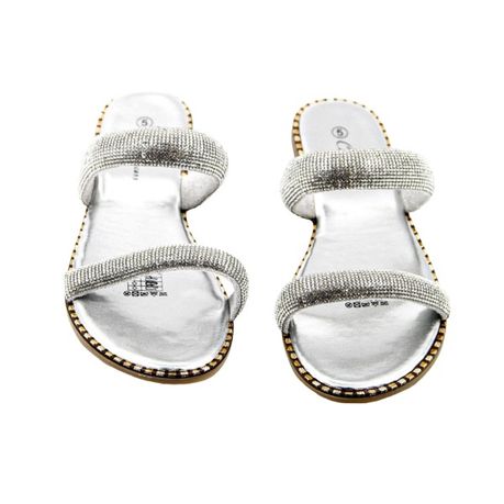 2 strap orders rhinestone sandals