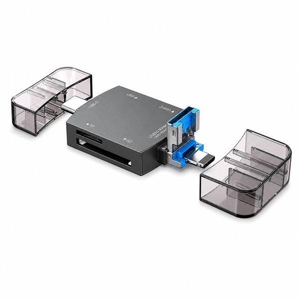 7-in-1 USB-C Multi Card Reader Adapter &amp; USB, SD &amp; TF Card Slots for Laptop