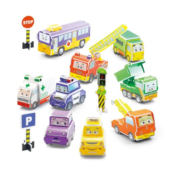 Time2Play Kids DIY 3D Construction Puzzle Car Building Set -66 Piece