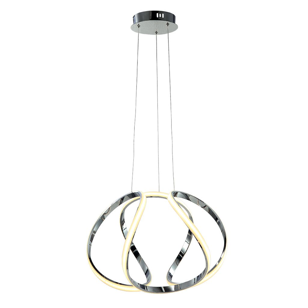 MrUL-Modern LED Pendant Lamp 57W Chrome