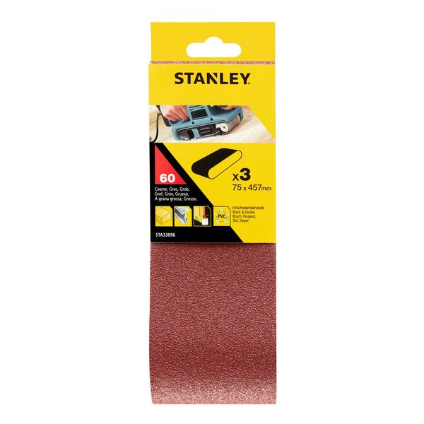 Stanley Sanding Belts - 75 x 457 60g