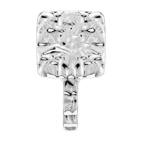 Aluminum Handheld Vanity Mirror - Silver