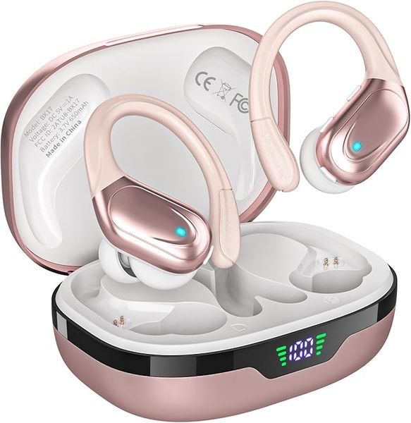Noise Canceling Headset Wireless Earbuds, Sports Bluetooth Headphones