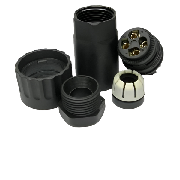 CA3LD13ZK-E RD24 4-Pole Female Cable Connector Long Strain Relief IP67