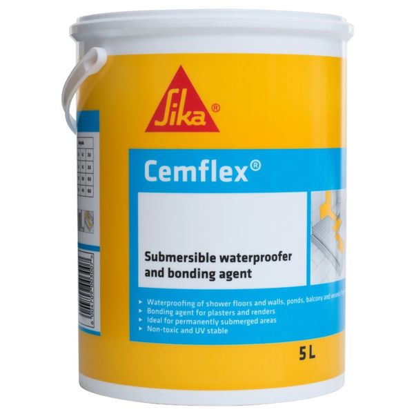 Sika - Cemflex - Submersible Waterproofer &amp; Bonding Agent -5L