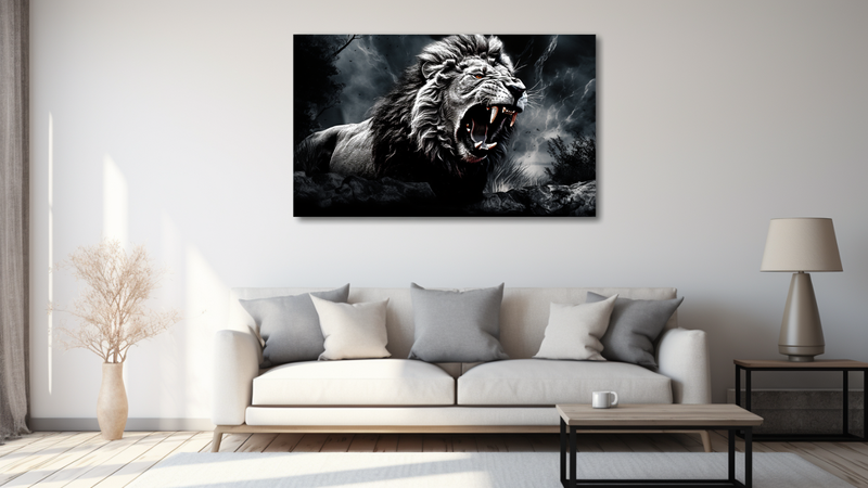 Canvas Wall Art - Lion Roar Creative Art - HD0363