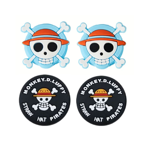 4 Pcs One Piece Anime Themed Silicone Analog Thumb Grip Stick Cover for NS