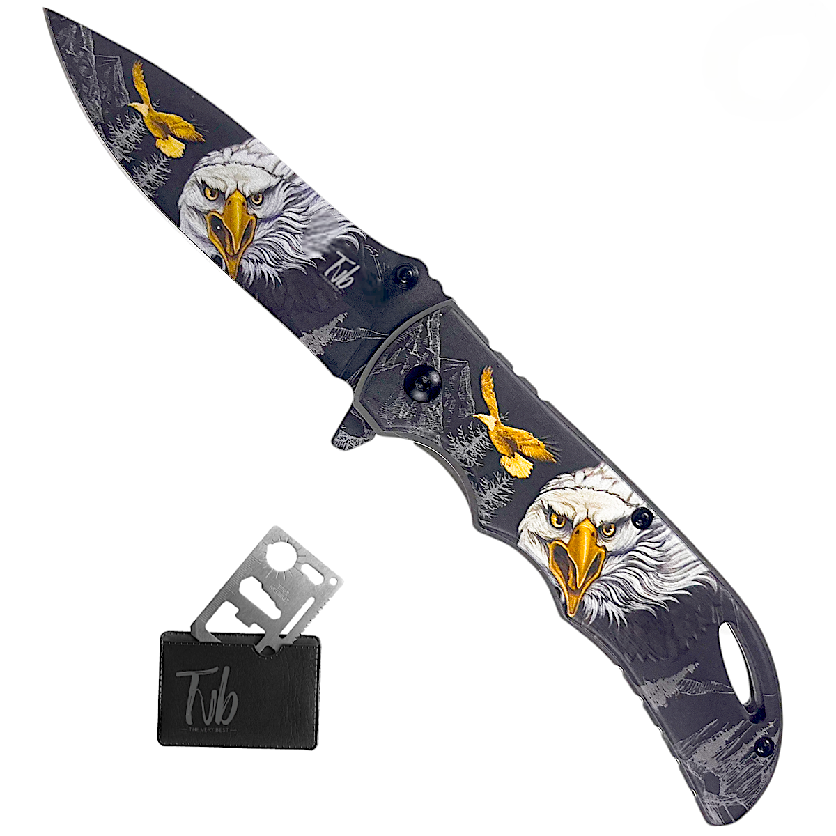 Tvb Bald Eagle Tactical Folding Pocket Knife Master of the Sky & Wild