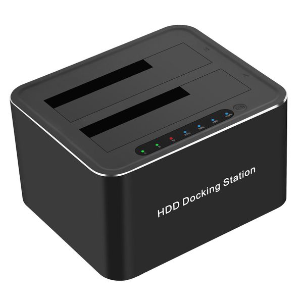 USB 3.0 to Dual SATA Hard Drive Dock Station for 2.5/3.5 Inches HDD SSD
