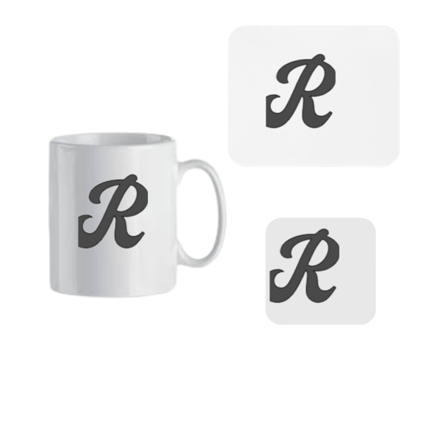 BG - Mug, Coaster and Mouse Pad Combo - Letter R
