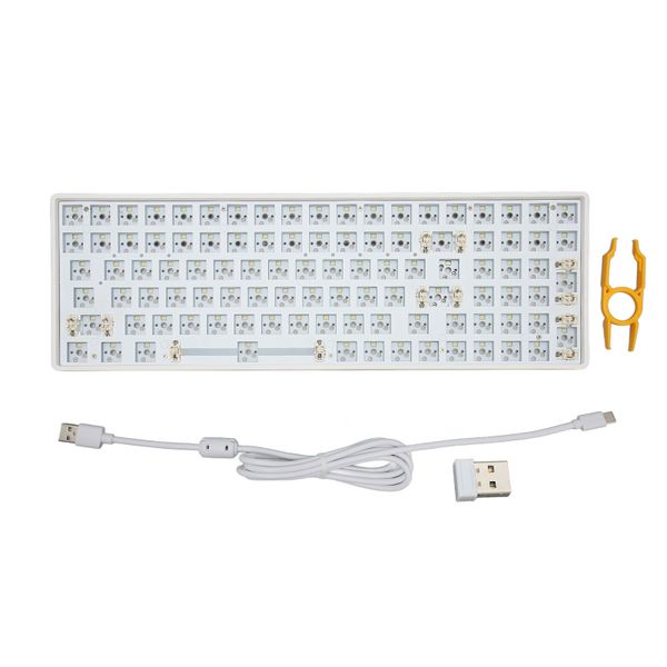 100 Key DIY Keyboard Hot Swap, Modular, White
