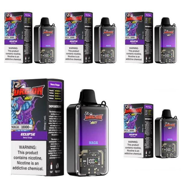 Nasty Dragon 18000 Puffs Disposable Vape - Berry Grape (Pack of 5)