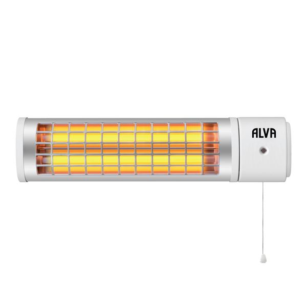 ALVA Electric Quartz Bathroom Heater | 1200W | IPX4 Splash Rating | 2 Bars