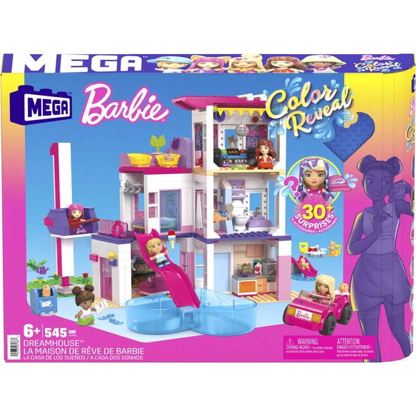 Mega Barbie colour Reveal Dreamhouse Building Set With 25+ Surprises