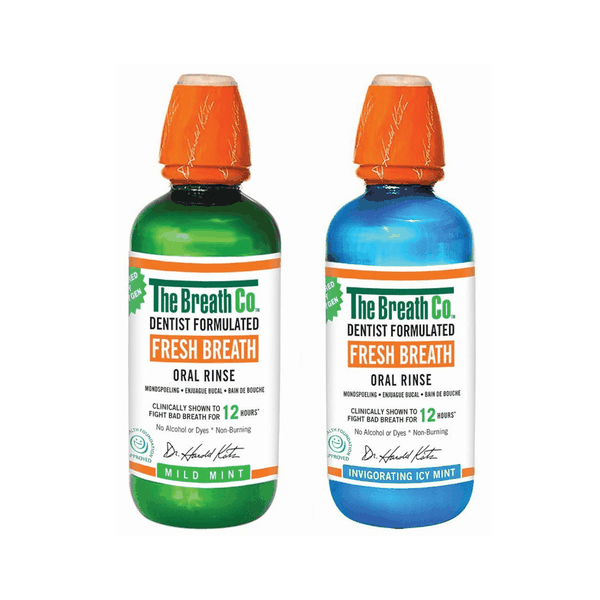 The Breath Co. Moutwash. Icy Mint &amp; Mild Mint Twin Pack - 2 x 473ml