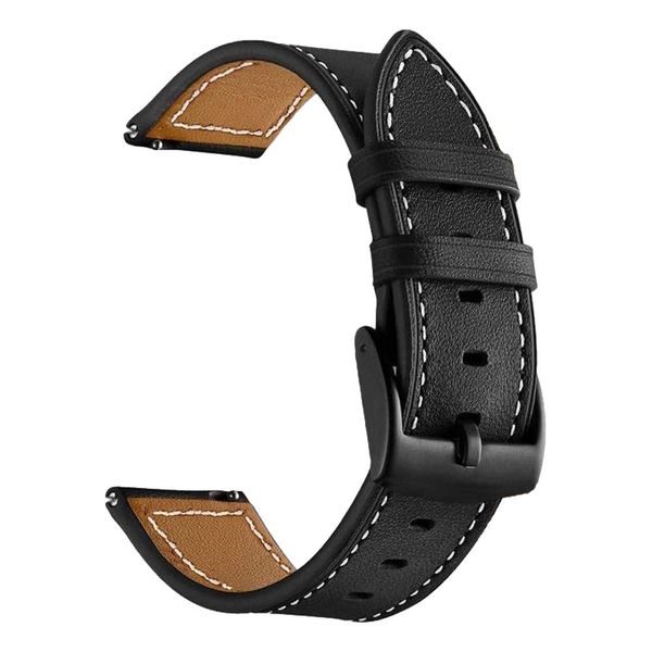 22mm Universal PU Leather Band compatible with Huawei Watch GT 5 - S/Black