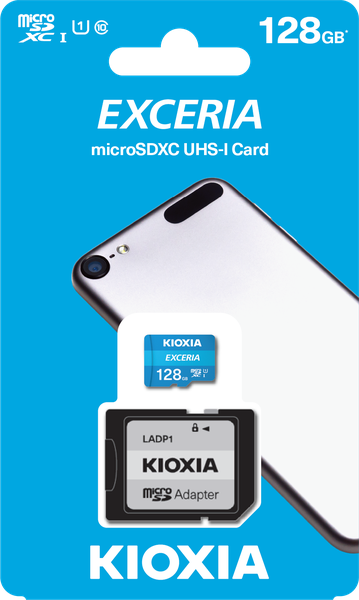 Kioxia 128GB 100Mb/s MicroSD Card C10 Exceria