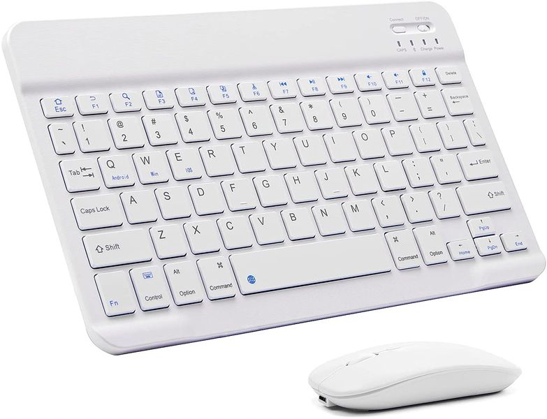 Bluetooth Tablet Keyboard Mouse Combo Wireless - White