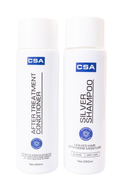 CSA Sulphate Silver Shampoo &amp; Conditioner After Treatment Set - (250ml)