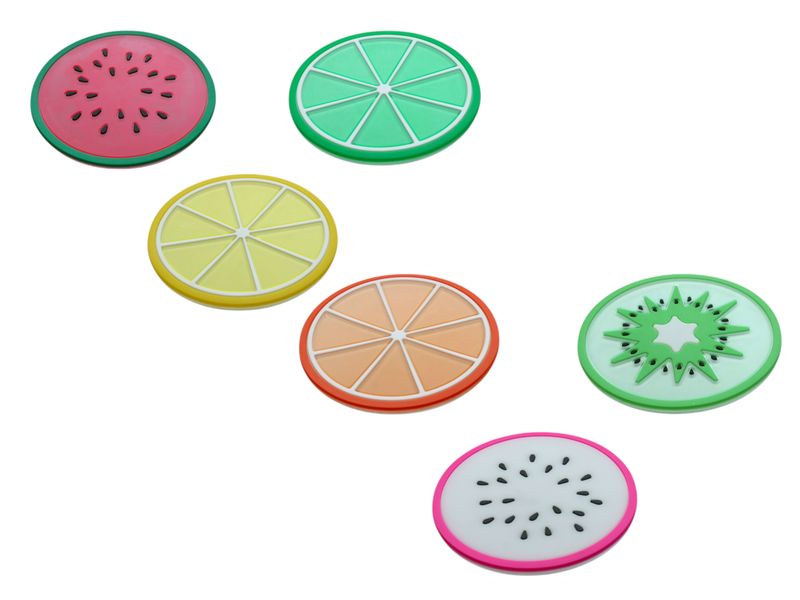 Excellent Houseware Coaster 6piece Set - Assorted Colours