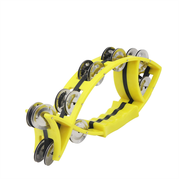 Hand Bell Musical Instrument Hand Bell Tambourine Rattle Bell,Yellow