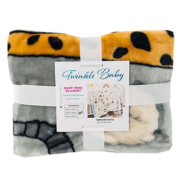 ABC Safari Printed Mink Baby Blanket