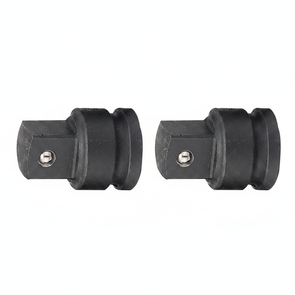 Force 3/8 Inch to 1/2 Inch Drive Impact Adaptor with Ball - 2 Pack