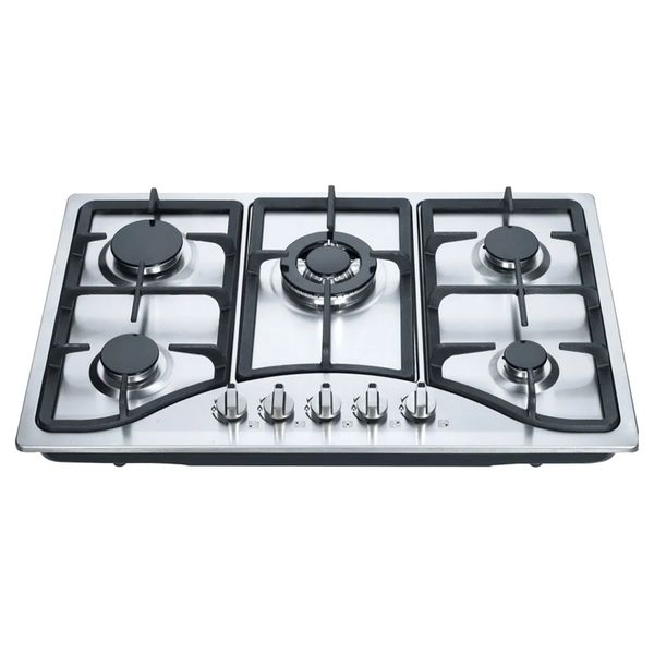 XMY 5-Burner Built-In Gas Hob - LPG - Stainless Steel