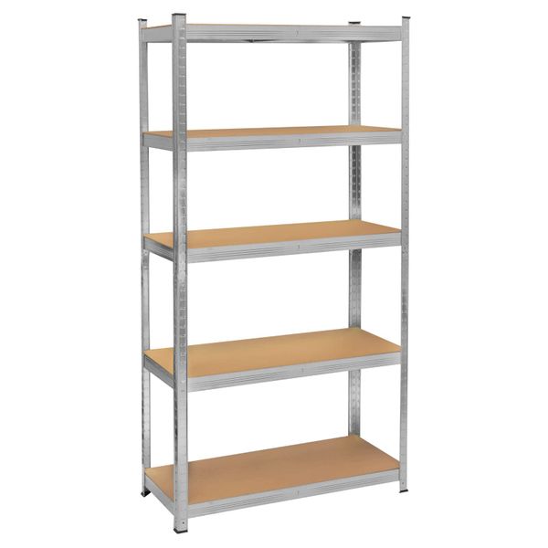 5 Tier Adjustable Storage Shelving 180x90x40cm 125kg