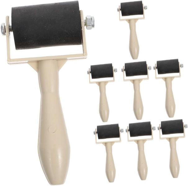 8pcs Brayers for Printmaking Gel Printing Craft Rollers Portable Boys