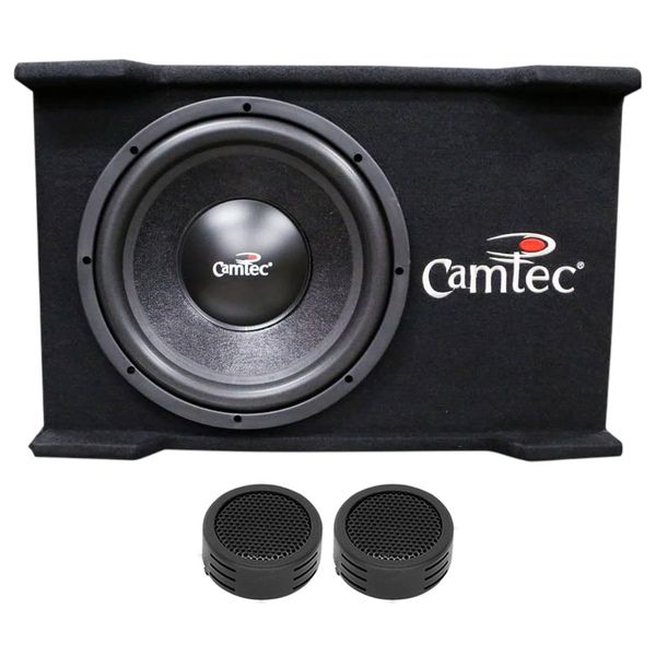 Camtec CT-B12 12' 4100 Watts Slimline Subwoofer Enclosure &amp; Evo Tweeters