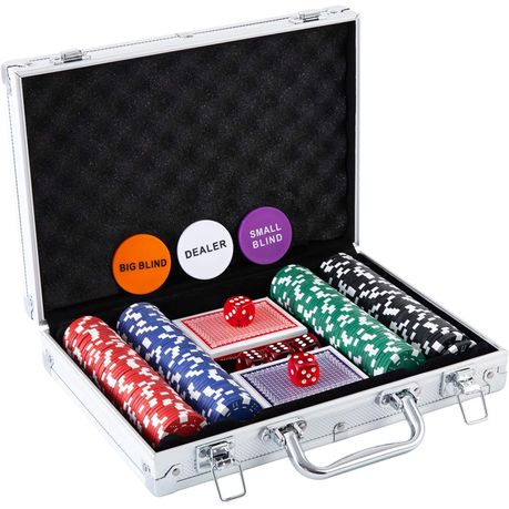 CellTime 200 Piece Poker Set With Aluminium Case, 2 Deck Cards,Buttons,Dice Image