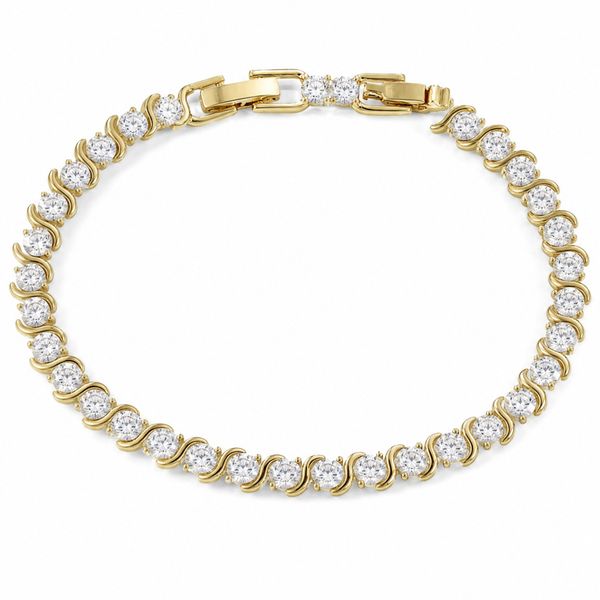 Civetta Spark Sydney Tennis Bracelet - Clear Crystal Gold Plated