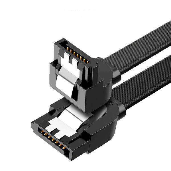 UGreen 30797 SATA III Flat 90 Angle 45cm Data Cab-BK