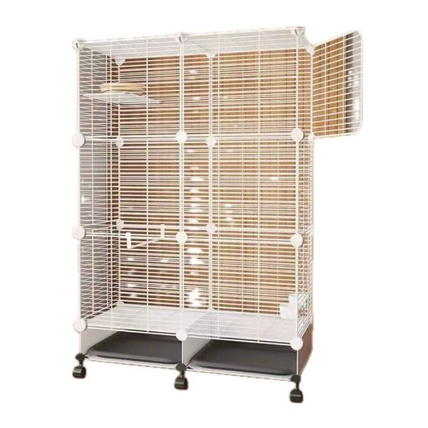 Pet Heavy Duty Small Animal Iron Cage WIth Wheels &amp; Food Tray - 130cm