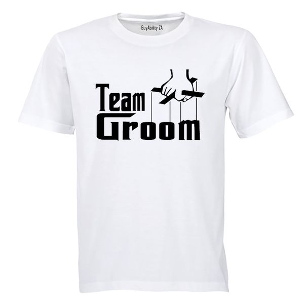 Team Groom - Mens - T-Shirt - White